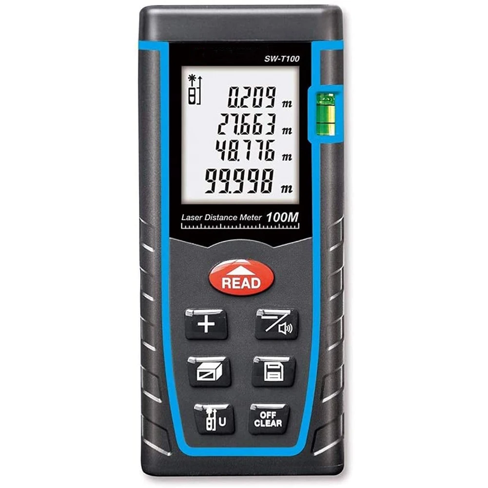 

Distance Measure Meter Infrared Ruler Tape Measure with Bubble Area/Volume Diastimeter Device Tester Tool 0.05 to 100M