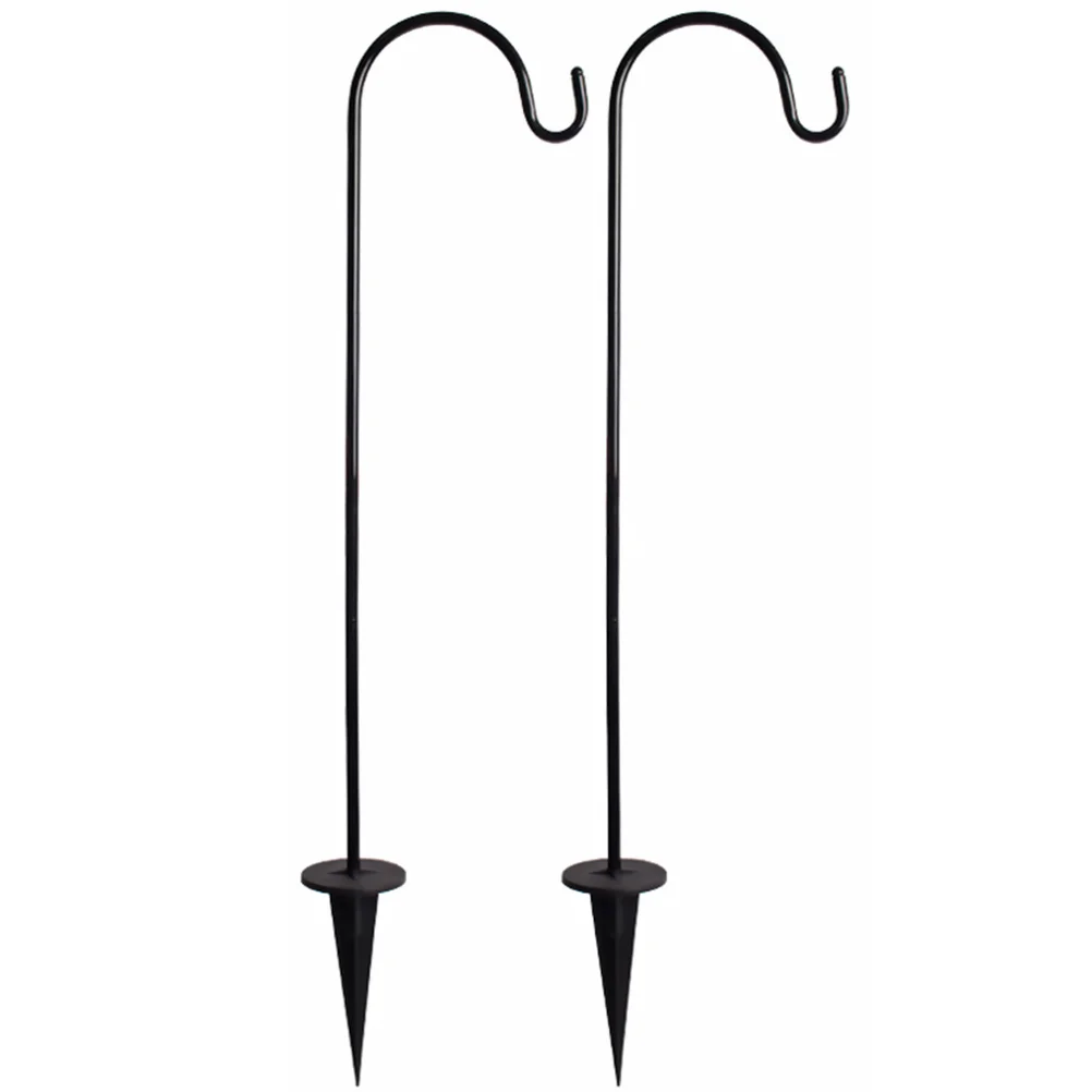 

2 Pcs Gardening Tool Garden Stake Hanger Hangers Outdoor Hooks Shepherd Hook