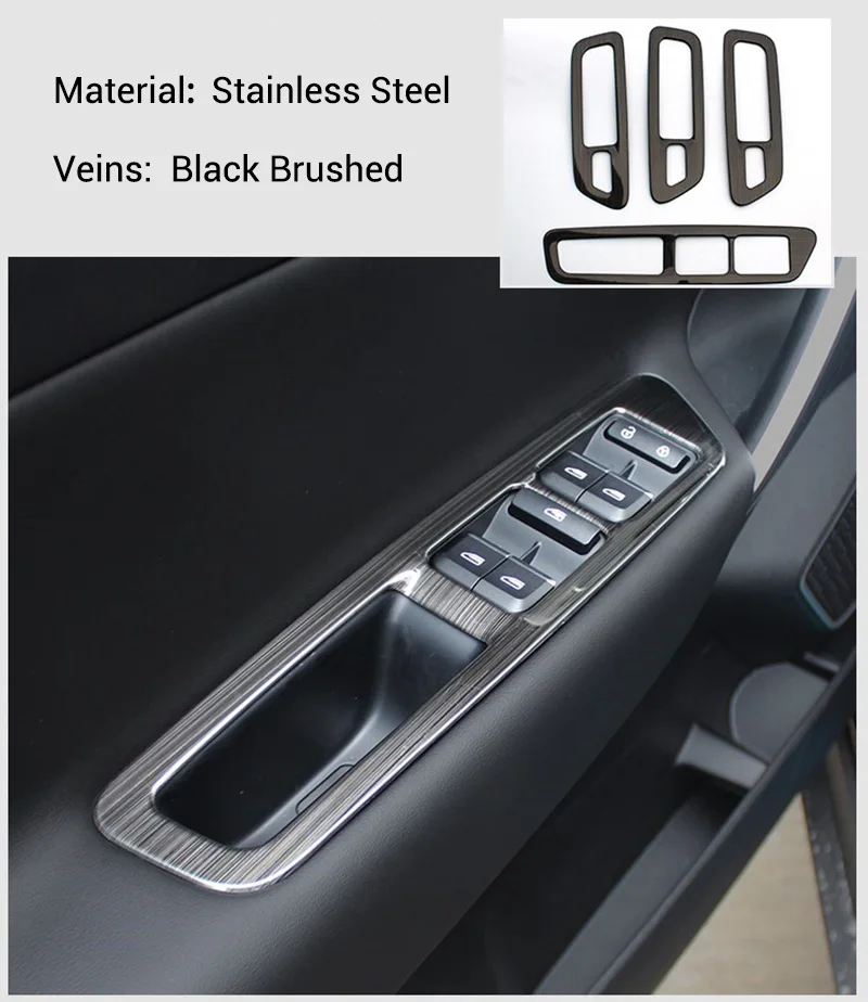 

Панель переключателя окон автомобиля, крышка панели, отделка, наклейки, полоса, украшение для фотографий, LHD Emgrand Geely Atlas Proton X70 2016 2017 2018 2019