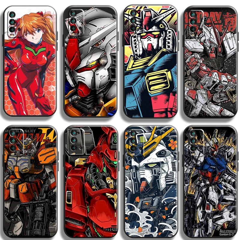 

GUNDAM Bandai Anime Phone Case For Xiaomi Redmi 7S 7 7A 8 8A Note 8 2021 7 8 8T Pro Coque Luxury Ultra Liquid Silicon Funda