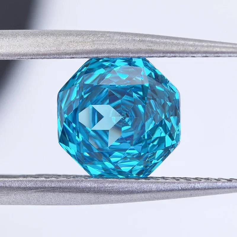 Кубический цирконий Роза резка оптом морской синий цвет шармы бусины для DIY