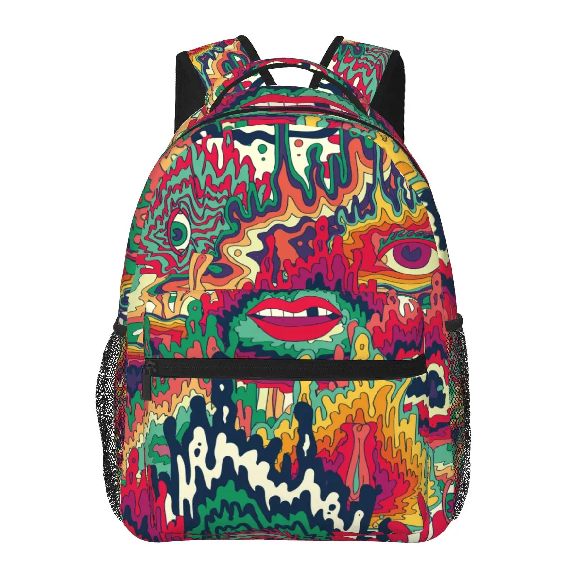 

Abstract Colorful Psychedelic Backpack for Girls Boys Travel Rucksack Backpacks for Teenage school bag