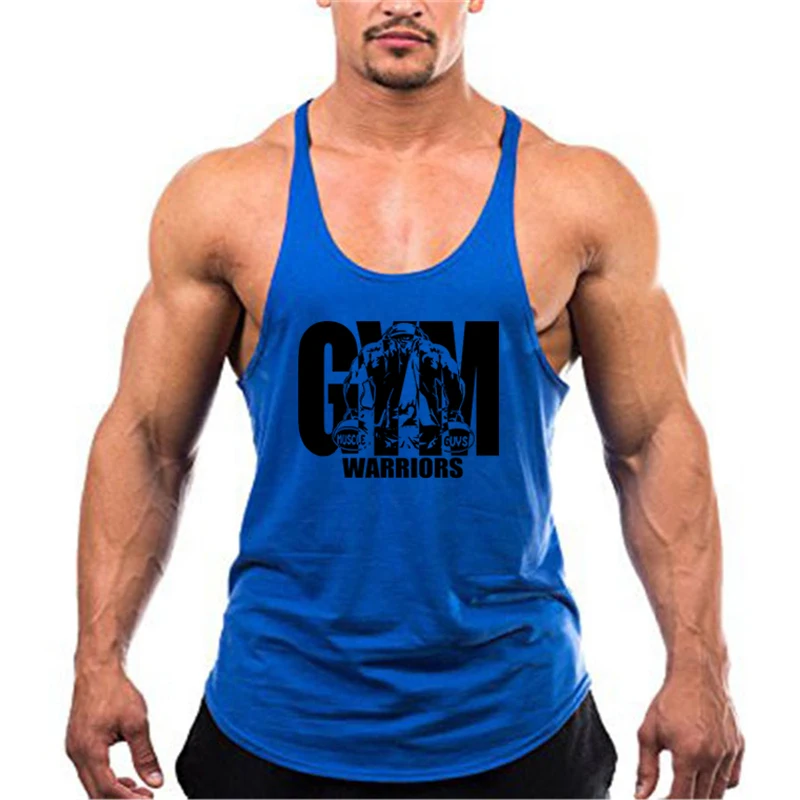 Workout Bodybuilding Sports Brand Gym Mens Back Tank Top Muscle Fashion Sleeveless Shirt Stringer Clothing Singlets Fitness Vest | Мужская