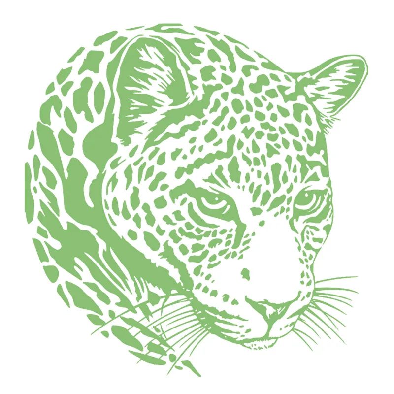 

Noctilucent Leopard head PVC Animal Patch Clothes Heat Transfer Printing T Shirt Iron on patches for clothing Women Stickers