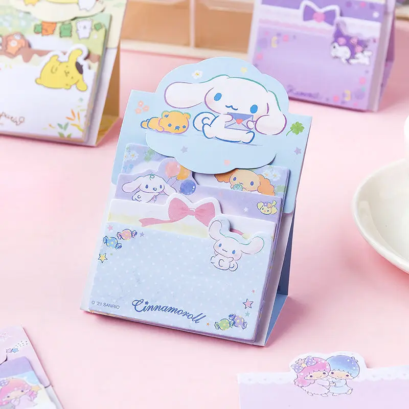 

Kawaii Sanrioed Липкие заметки блокнот Hellokittys Cinnamonrol Kuromi мультфильм аниме блокноты для записей Закладка мини-блокнот бумага для сообщений