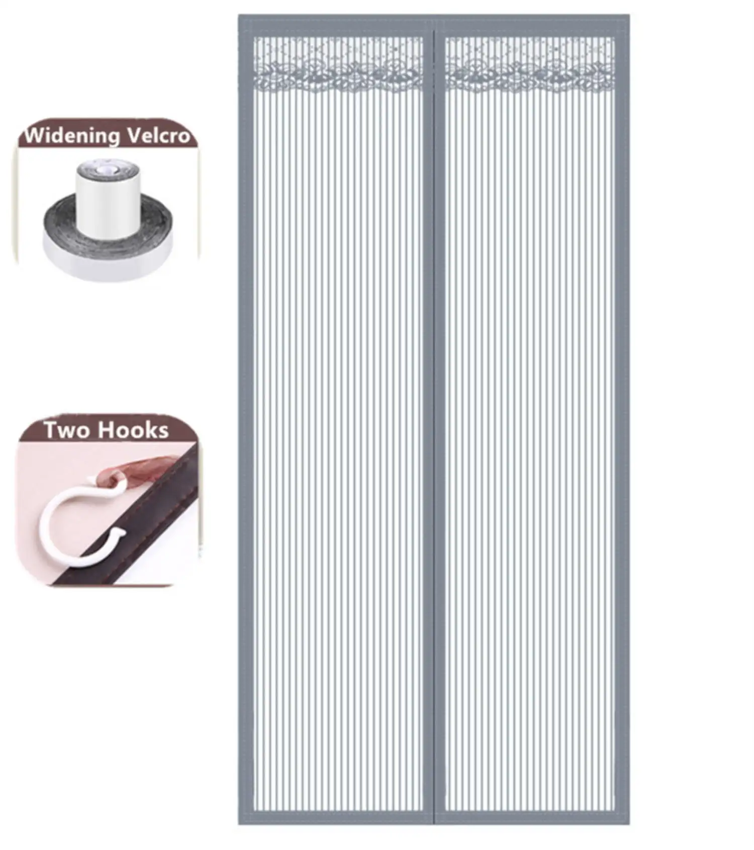 

Дверь экрана, москитная сетка, держать насекомых подальше, позволяет прохладный ветер-самозапечатывающиеся магниты-Выдвижная сетка закрытия-занавеска работает w