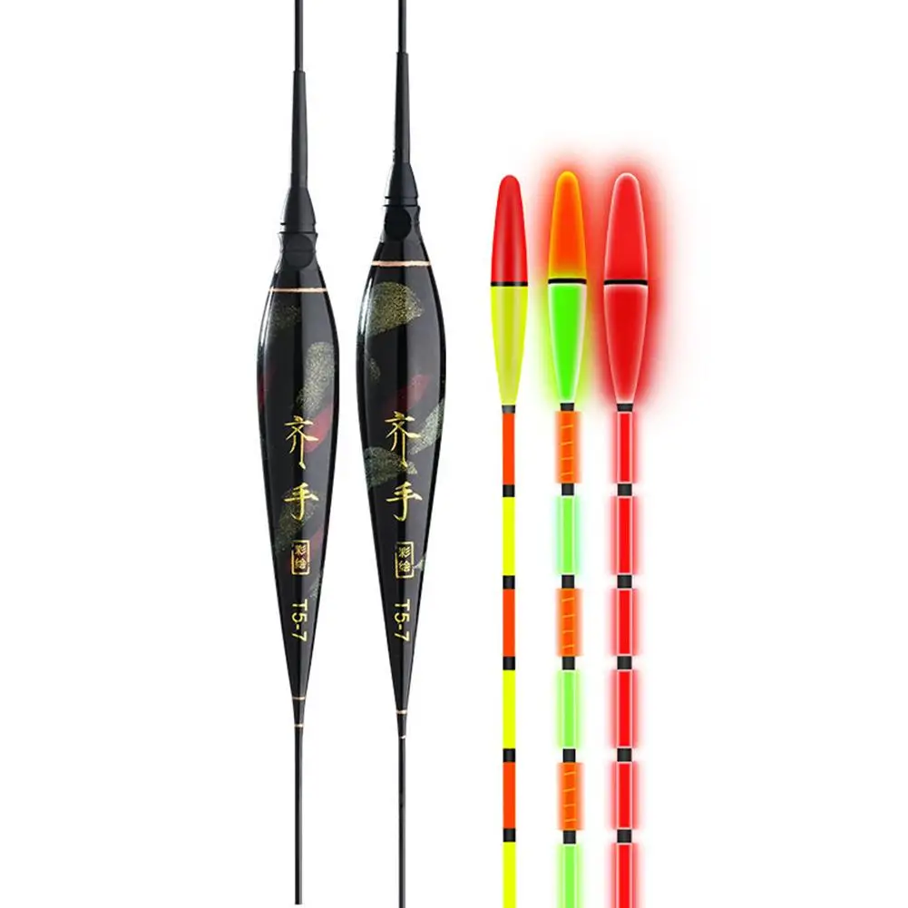 

5/10/15PCS Fish Bite Automatic Reminder Color Change Smart LED Fishing Ultra Thick Tail Electronic Luminous Buoy 2022 New