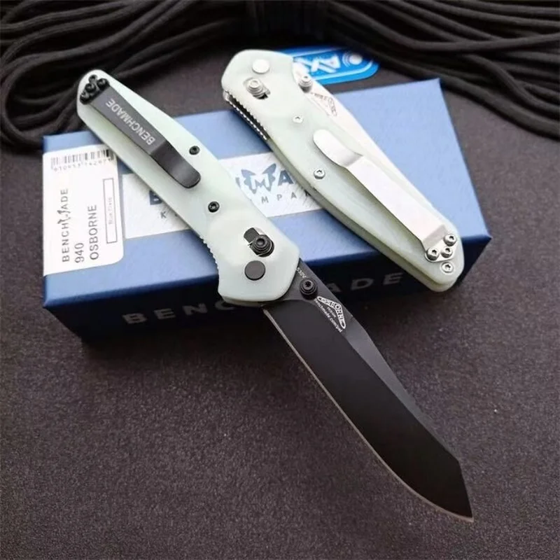 

New G10 Handle Benchmade 940 Tactical Folding Knife Outdoor Camping Security Defense Military Knives Pocket EDC Tool
