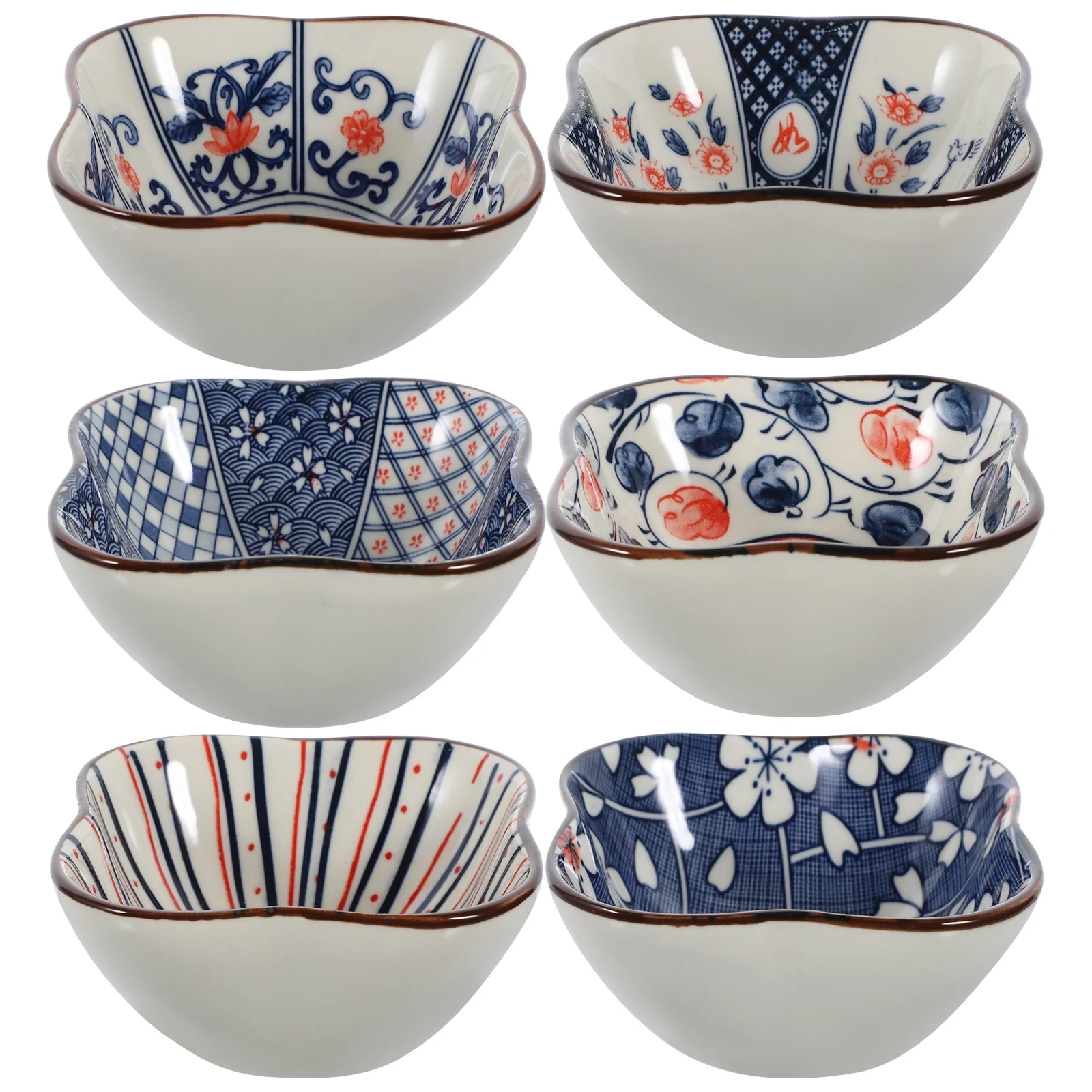 

6 Pcs Dipping Dipping Sauce Bowlss Saucer Soy Bowls Sushi Dipping Vinegar Ceramics Olive Oil Butter