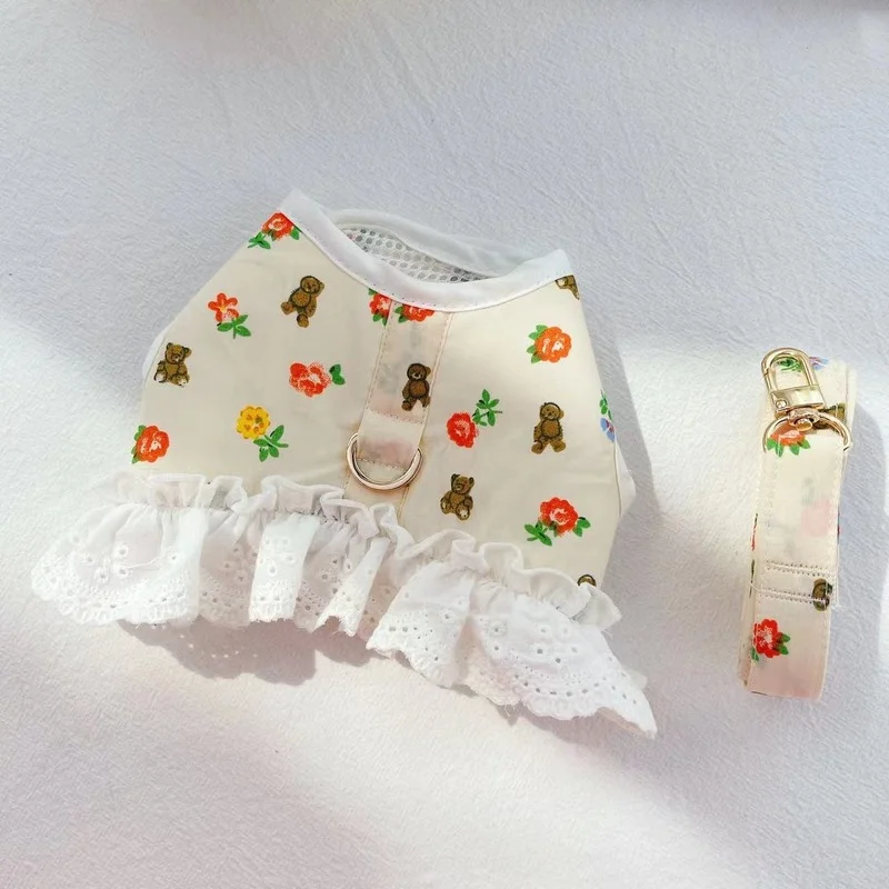 

Поводок для собак Kawaii Bear сетчатый, дышащий, в Корейском стиле