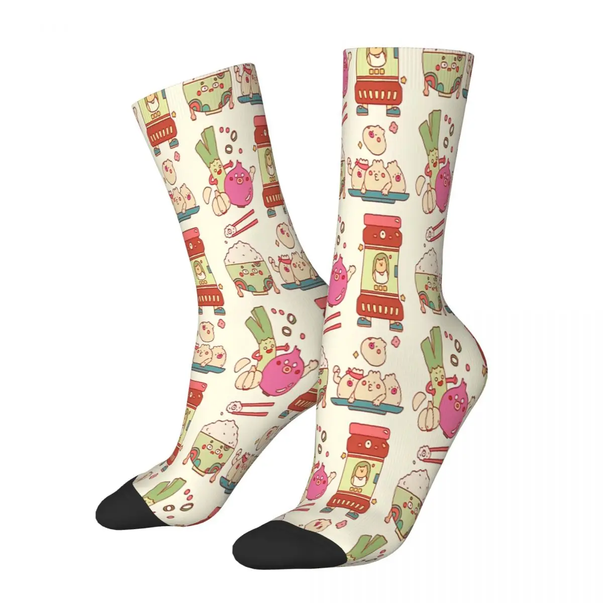 

Asian Buns Hot Sauce And Rice Food Socks Male Mens Women Autumn Stockings Harajuku