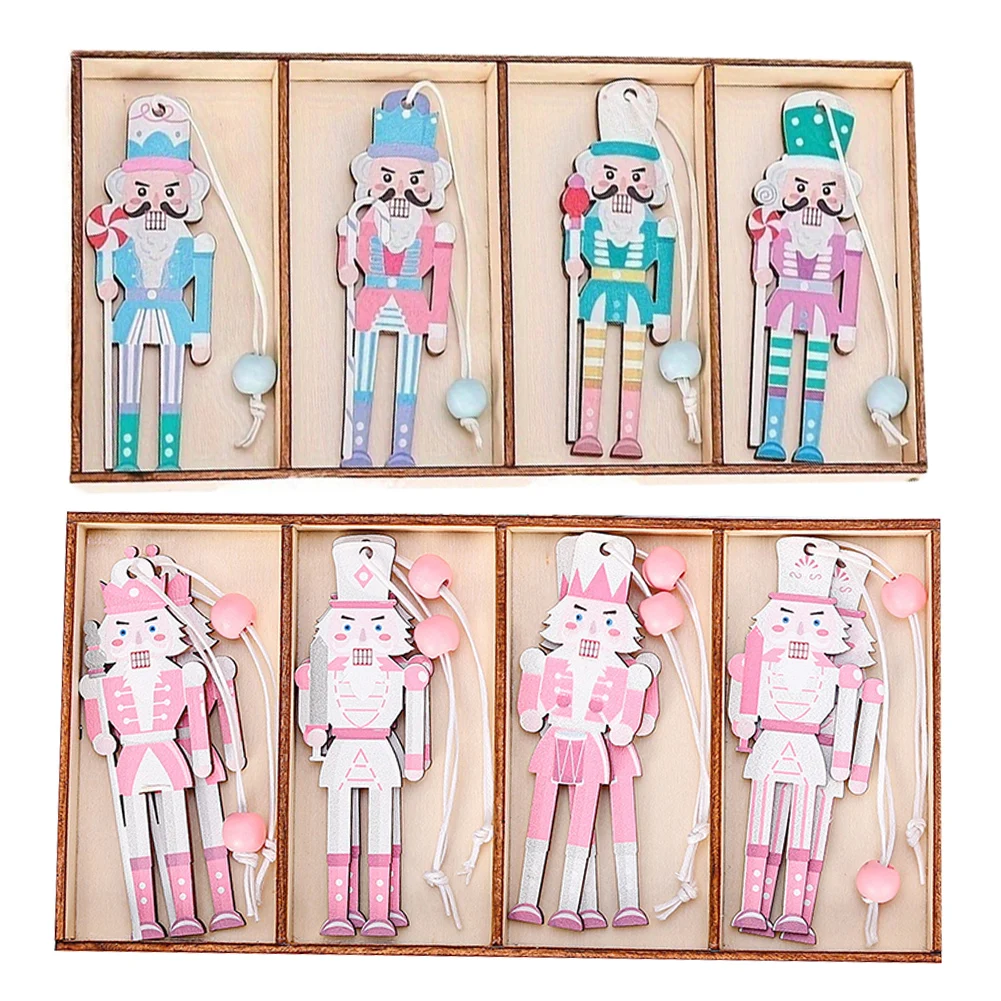 8 шт. деревянный рождественский кулон Щелкунчик деревянная вечеринка 3 54 дюйма