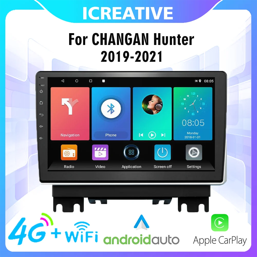 

Car Multimedia Player 2 DIN 10 INCH 4G Carplay Android For CHANGAN Hunter 2019-2021 Autoradio GPS Navigation WIFI FM Head Unit