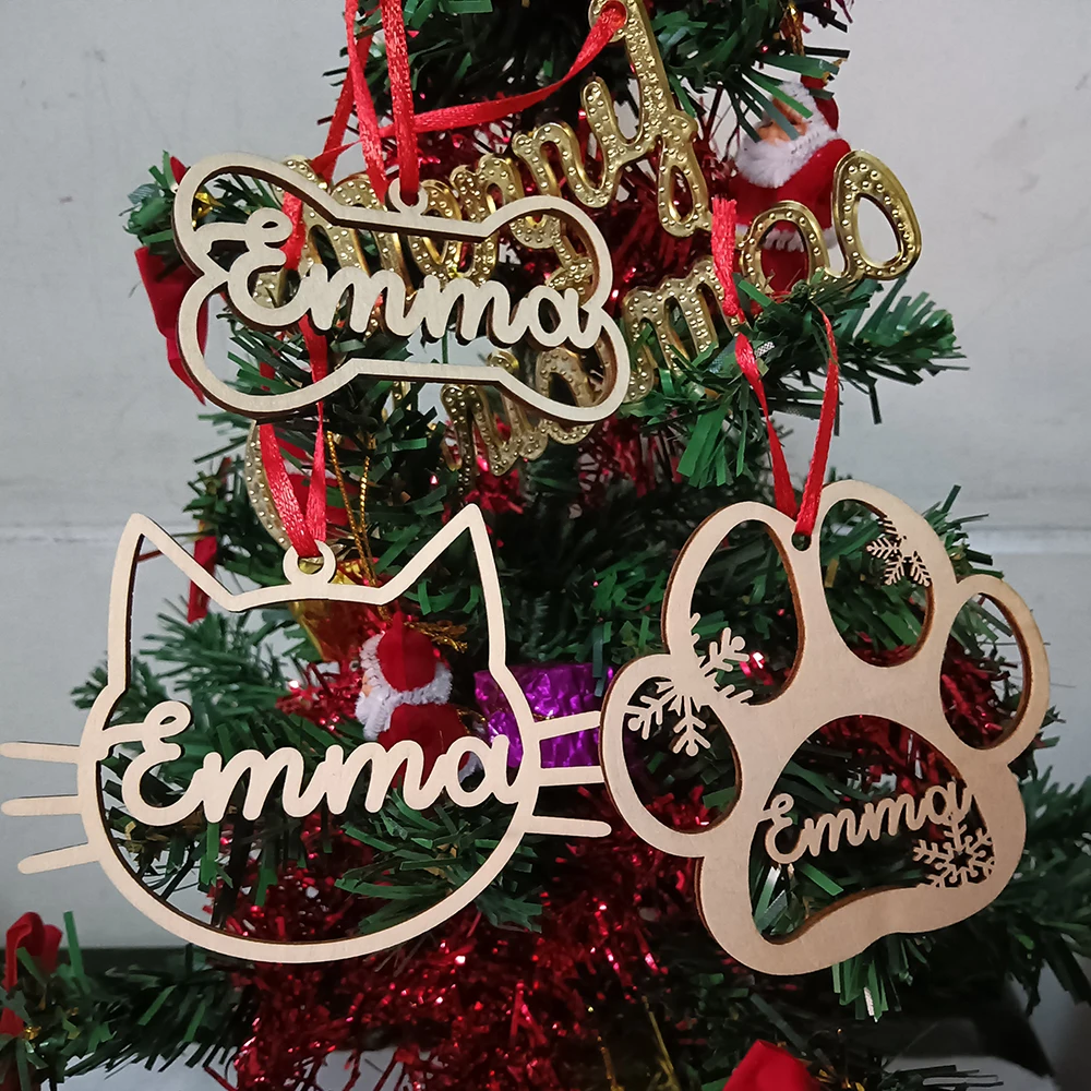 Рождественские деревянные подвески, Подвесные Украшения для рождественской елки, деревянные поделки «сделай сам», лазерная резка для дома, Рождественские Подвески вечерние праздничные новогодние подарки