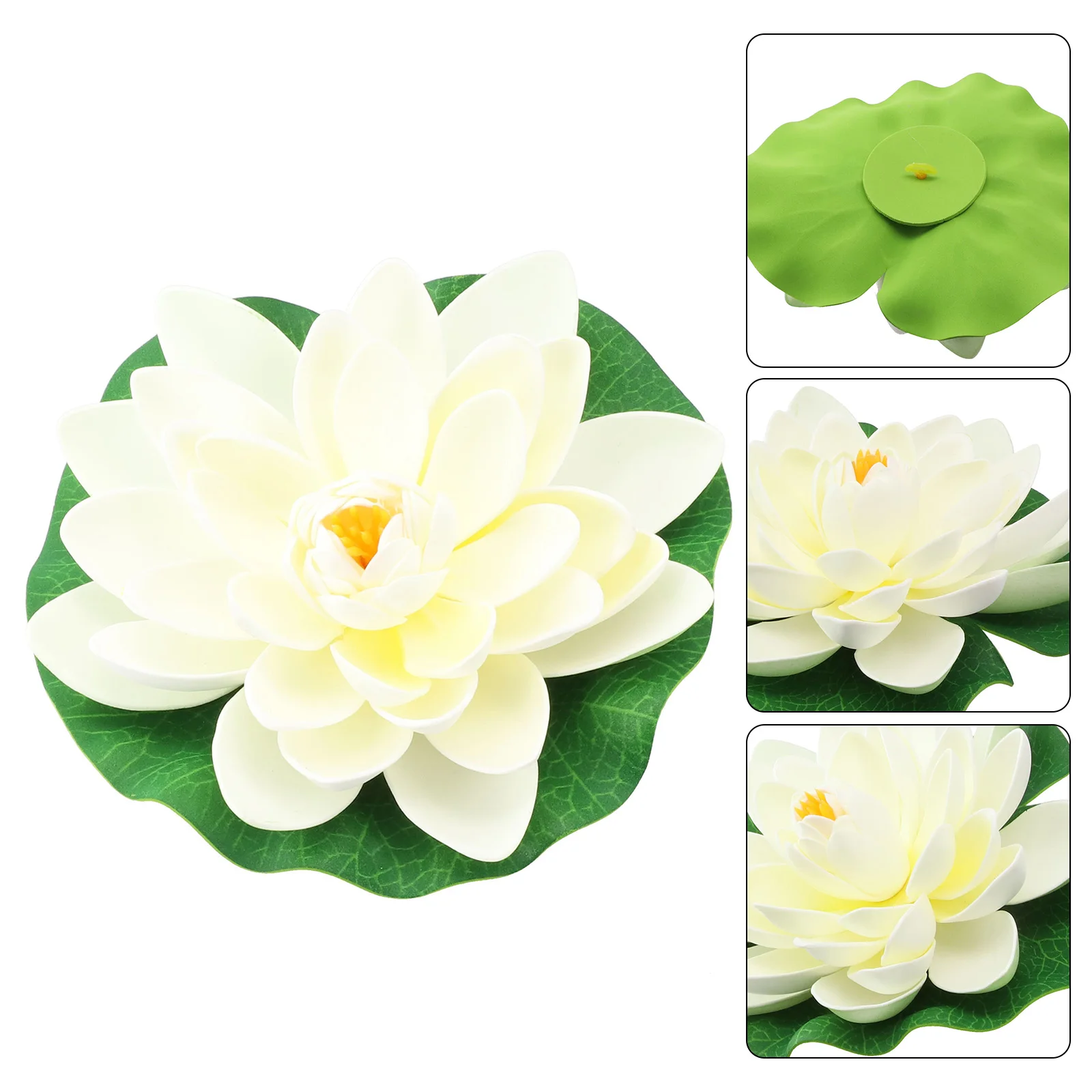 

Artificial Water Lily Floating Lotus Flower Pond Aquarium Simulated Lotus Garden Fish Tank Decoration Multicolor 18x18x6cm