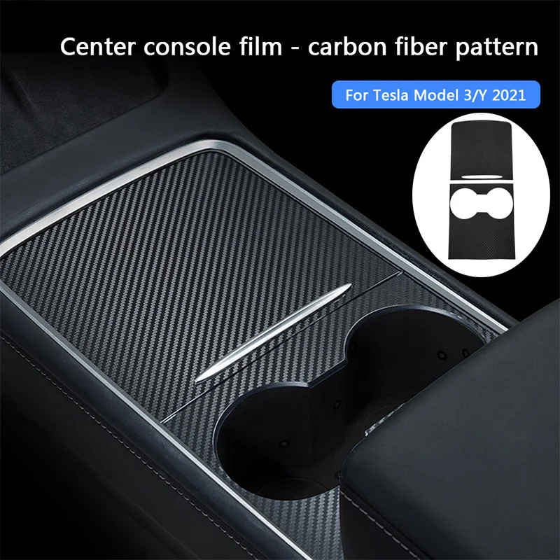 

Автомобильная наклейка Heenvn на центральную панель управления для Tesla Model 3 2021 аксессуары для центральной консоли модель Y 2022 искусственное де...