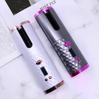 automatic wireless hair curler cordless rotating usb rechargeable curling iron display temperature adjustable timing hair curler