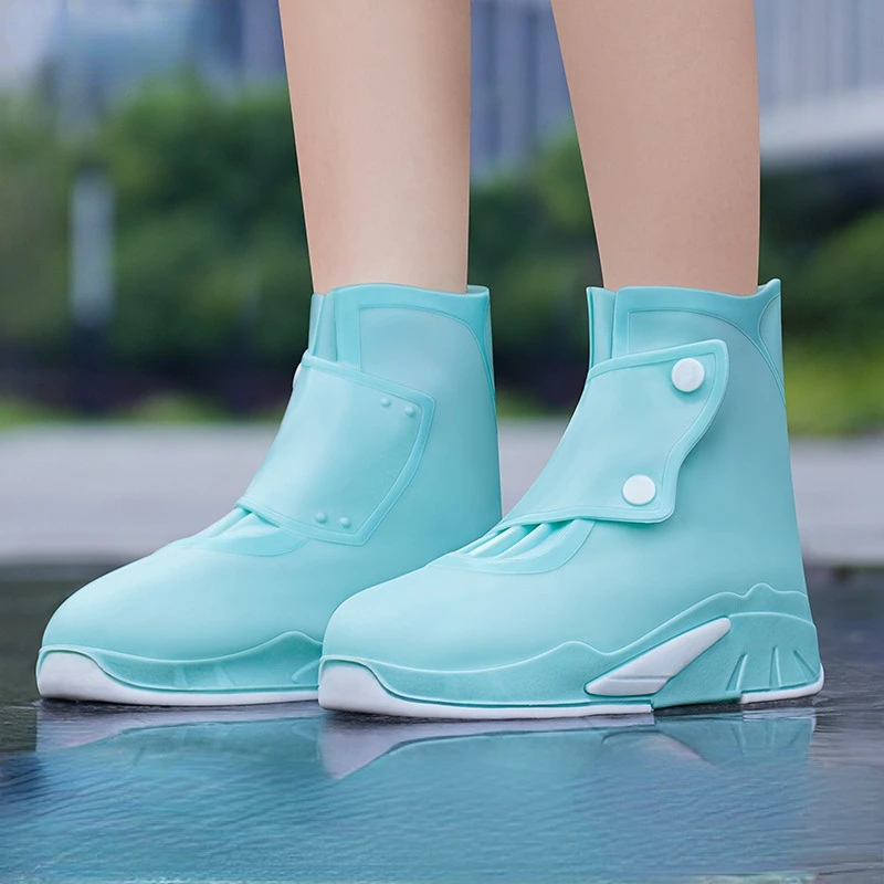 Women Men Silicone Shoes Cover Unisex Reusable Waterproof Shoes Covers Non-slip Rain Water Boots