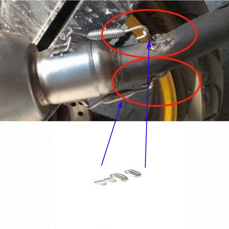 

One Set Stainless Steel Spring Hook For Motorcycle Scooter Exhaust Pipe Muffler U-shaped Hooks Motorcycle Exhaust Pipe