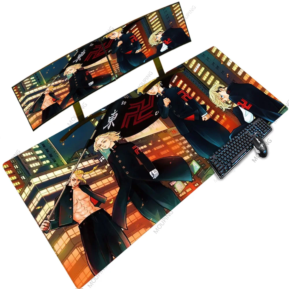 

Коврик для мыши в японском стиле, коврик для мыши в стиле аниме, для настольного компьютера, Токийский призрак, RGB, большие размеры, Xxxxl