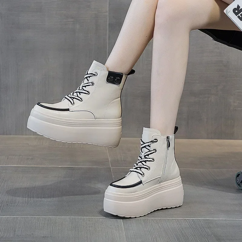 Ботильоны из натуральной коровьей кожи 8 см лоферы женские ботильоны до середины