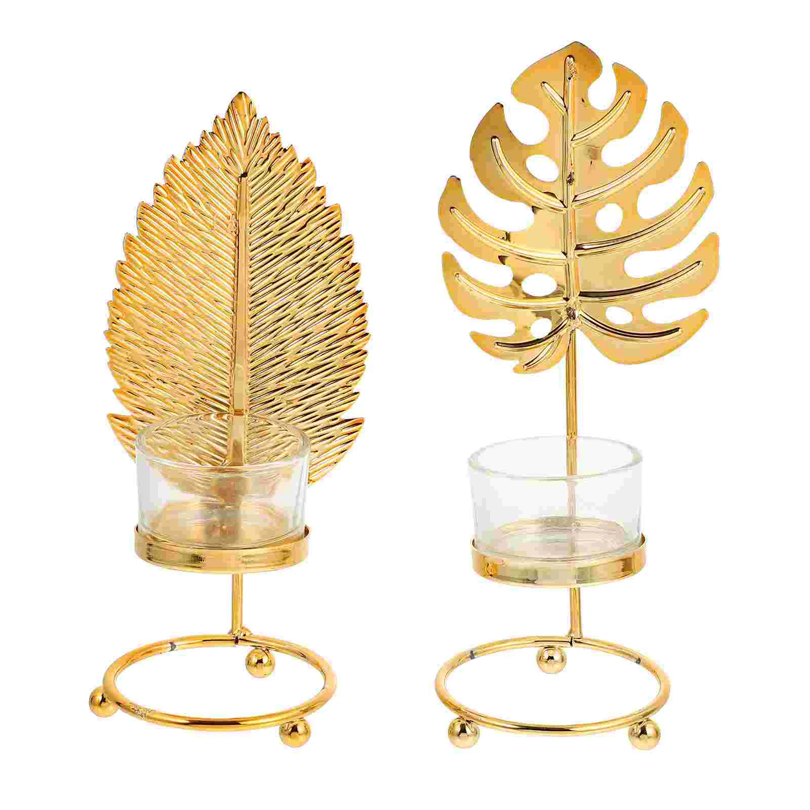 

2pcs Decorative Candlestick Useful Candle Holder Home Desktop Ornament