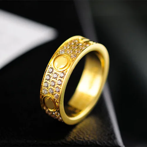 

Fashion ring personality classic pop style alloy round inlaid enamel styling jewelry to send gifts for lovers 2019 new hot