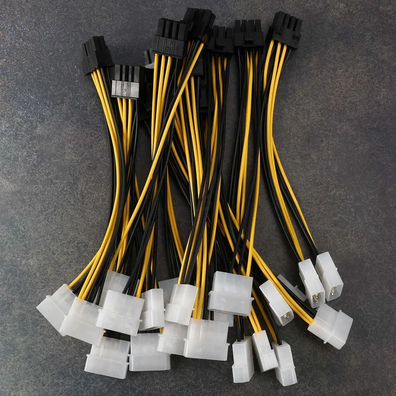10 шт. 2 Molex 4-контактный к 8-контактному видеокарте PCI Express Pci-E ATX PSU Кабель-переходник Molex к Pcie 8-контактный шнур адаптера (art.: 3920cb34ee1cd) - 3920cb34ee1cd