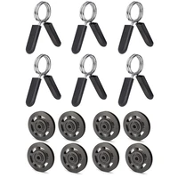 8pcs 95mm black bearing pulley wheel cable 6 pack 1 inch 25 mm barbell clip clamps dumbbell spring collars