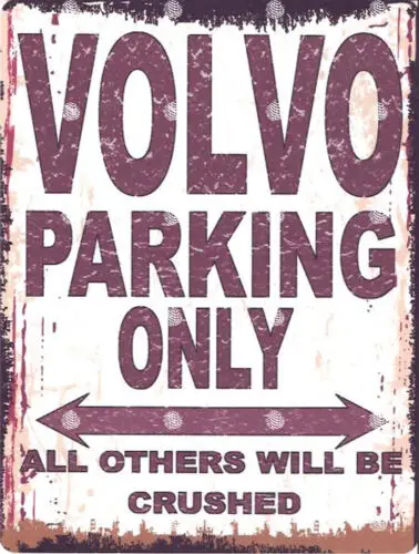 

VOLVO PARKING SIGN РЕТРО ВИНТАЖНЫЙ СТИЛЬ из алюминия