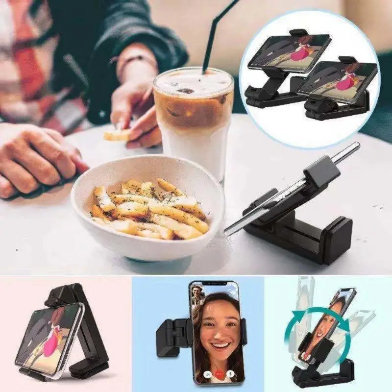 

RYRA Multifunctional Phone Holder Lazy Stand Clip Airplane Train Seat Mount Foldable Phone Stand Portable Mini Bracket