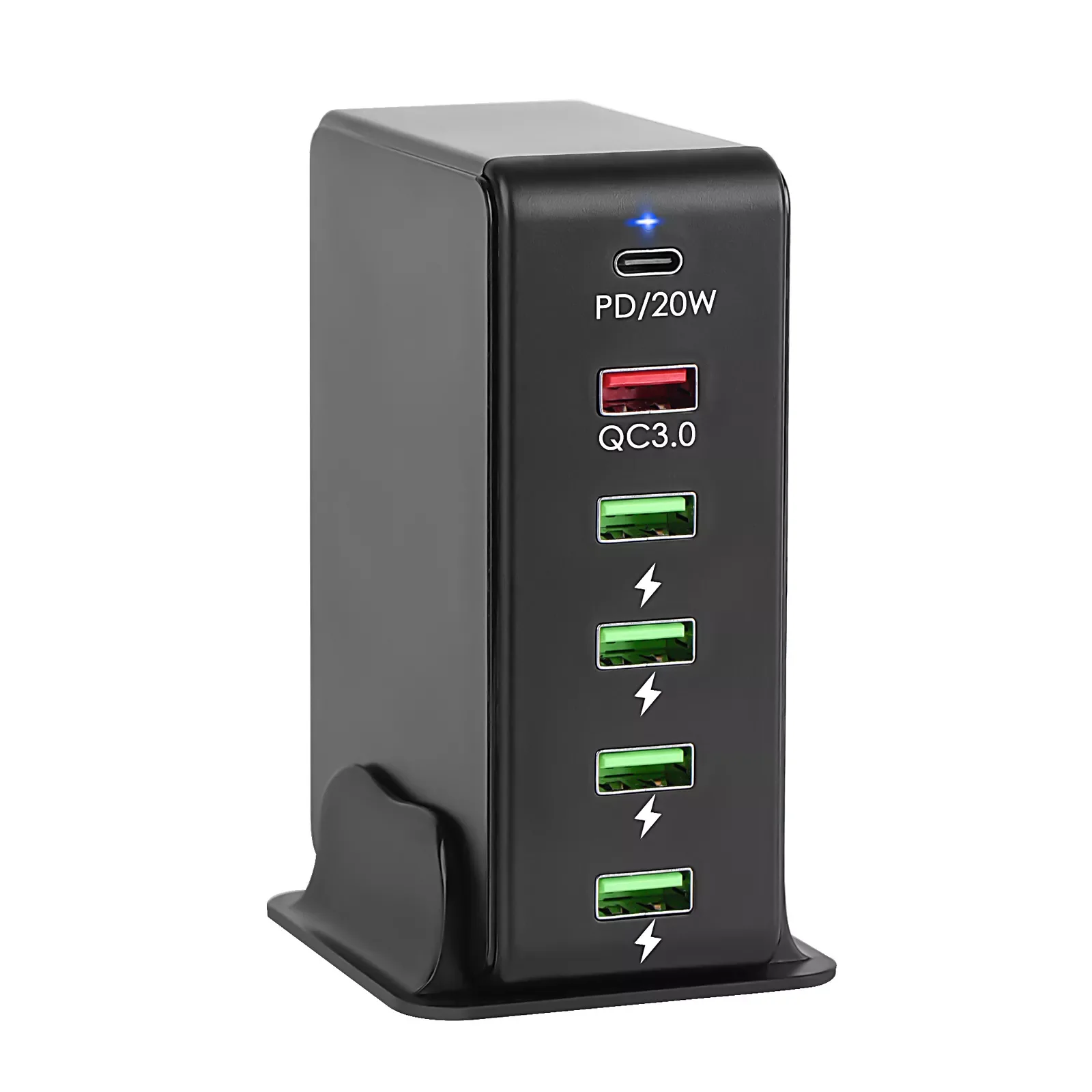 

Зарядное устройство USB C на 6 портов, 65 Вт, с подставкой