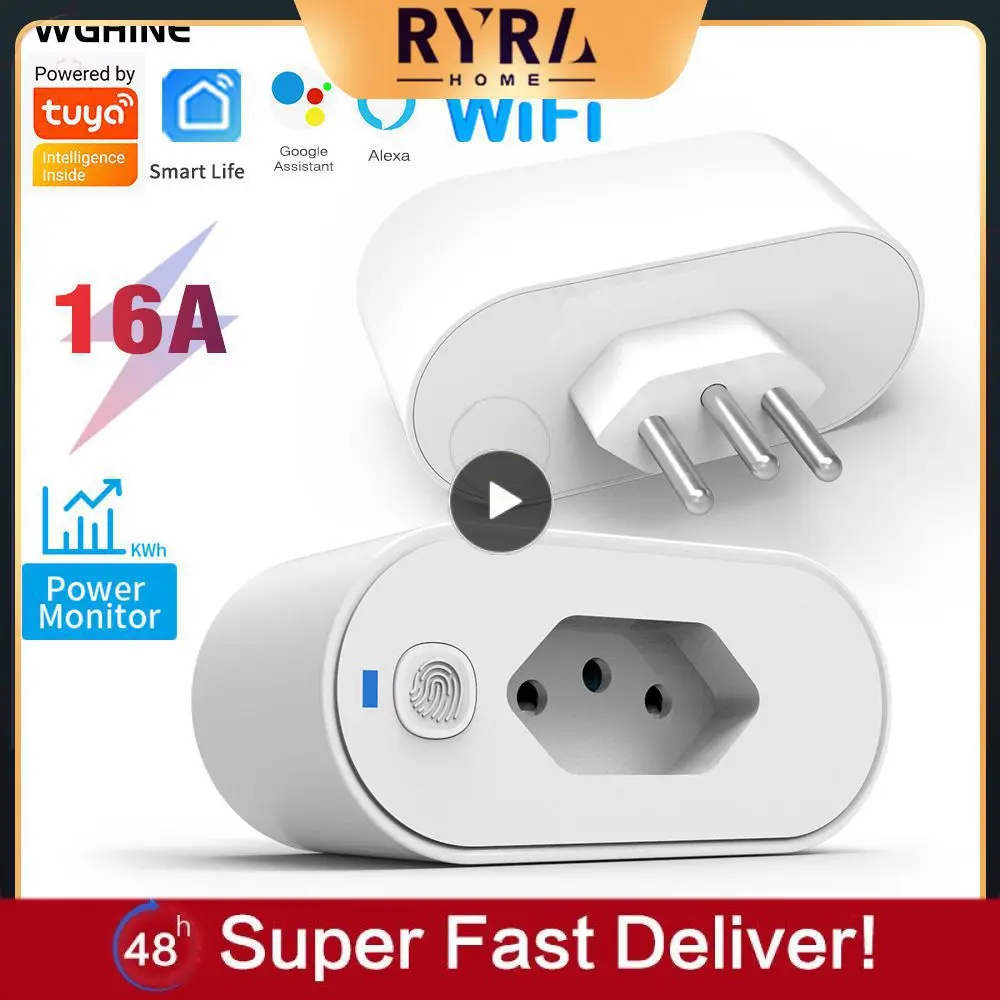 

User Friendly 16a Support Adapter Compatible With Voice Assistants Easy-to-use Smart Outlets Wifi Socket Plug Durable