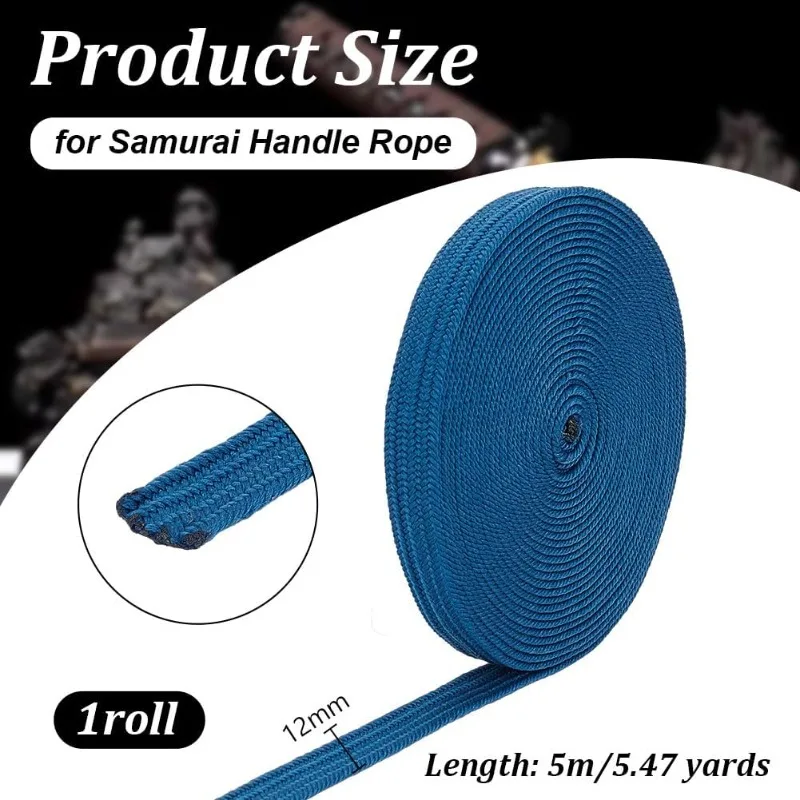 1 рулон 5 м шнур из искусственной кожи с ручкой меча Tsukamaki Sageo для ручки веревка 12 мм