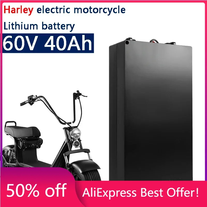 

Harley electric car lithium battery 18650 Battery 60V 40Ah for two Wheel Foldable citycoco electric scooter bicycle
