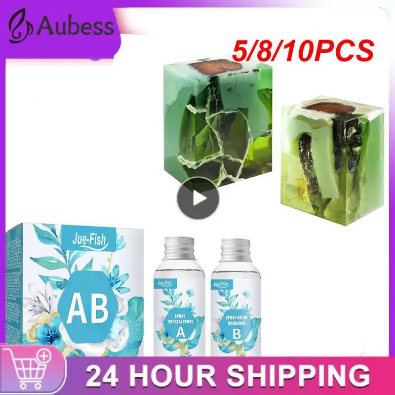 

5/8/10PCS 50ml Crystal Glue Fast Solidification Durable Ab Glue Diy Transparent Hand Tool Quick-drying Hard Glue Clear