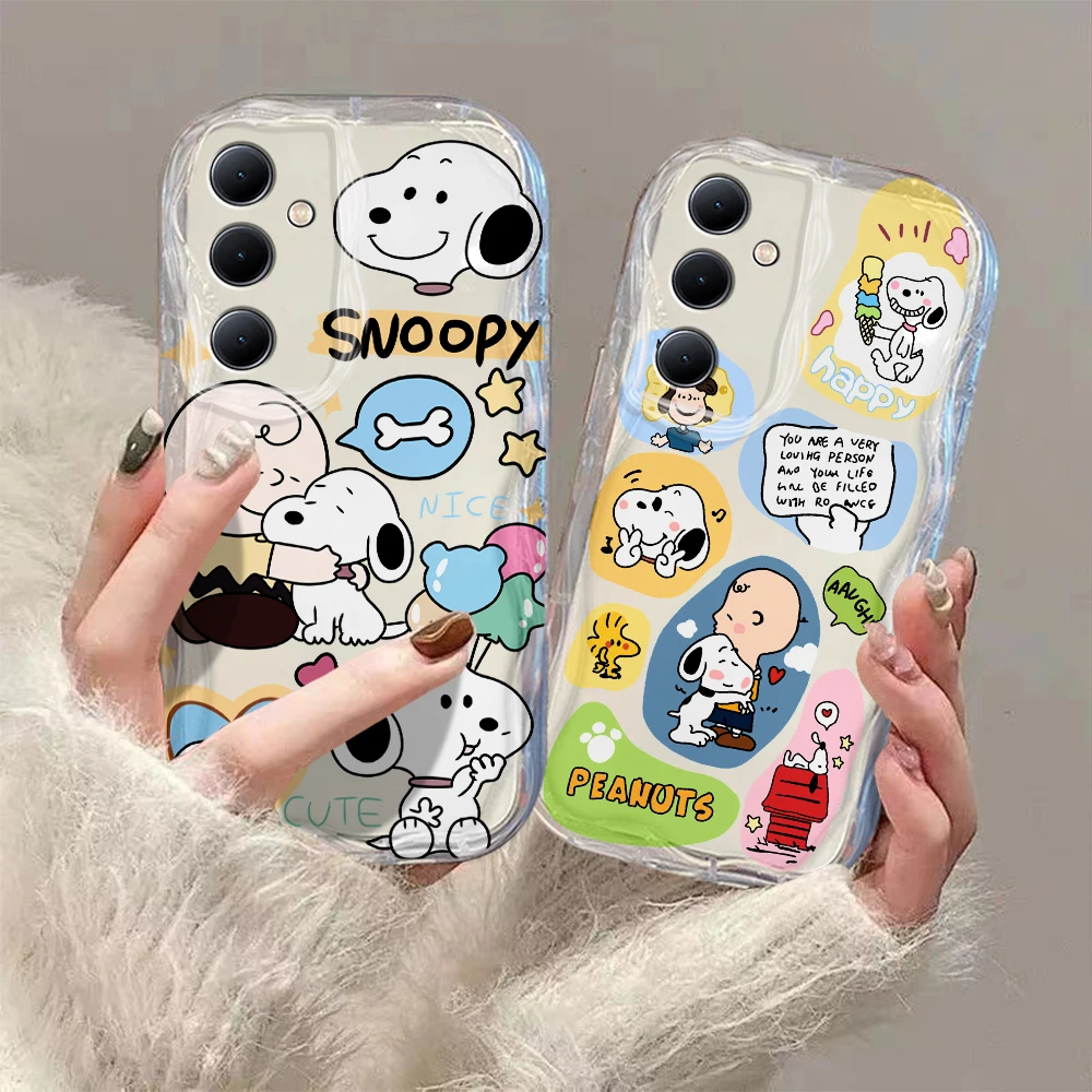 Милый чехол Anime Snoopys 3D Wave для Xiaomi Redmi 13C 12 12C 10 10C 9 9C A1 A2 K50 K40 Note 13 11 Pro Plus 4G 5G Cover