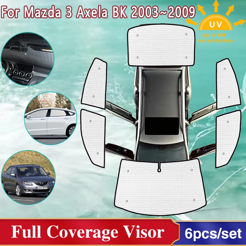 

Car Winows Sunshades For Mazda 3 BK 2003 2009 Axela 2004 2005 2006 2007 2008 Windshield UV Sun Protection Visor Car Accessories
