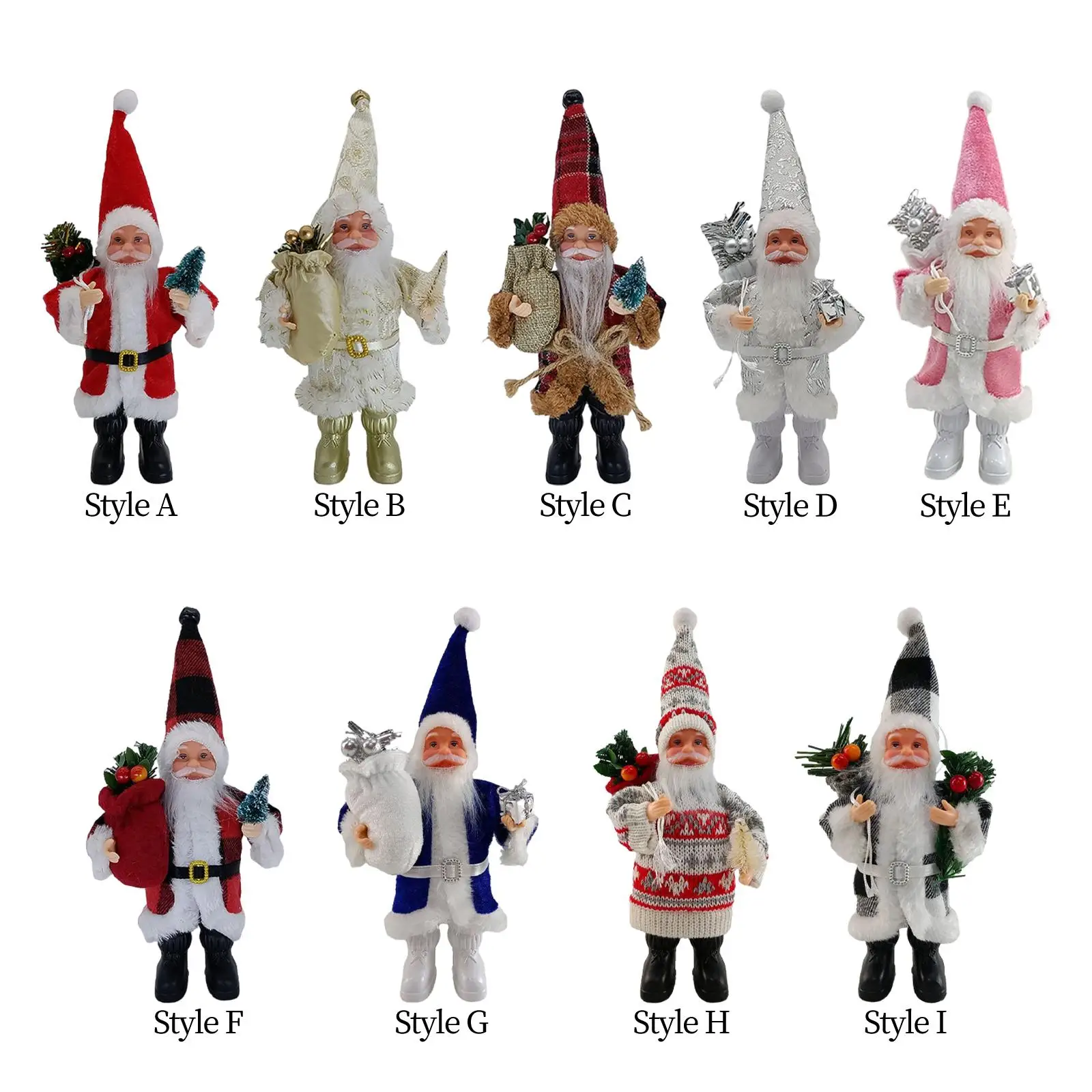 

Christmas Hanging Ornament Santa Claus Plush Doll Lovely for Holiday Decor