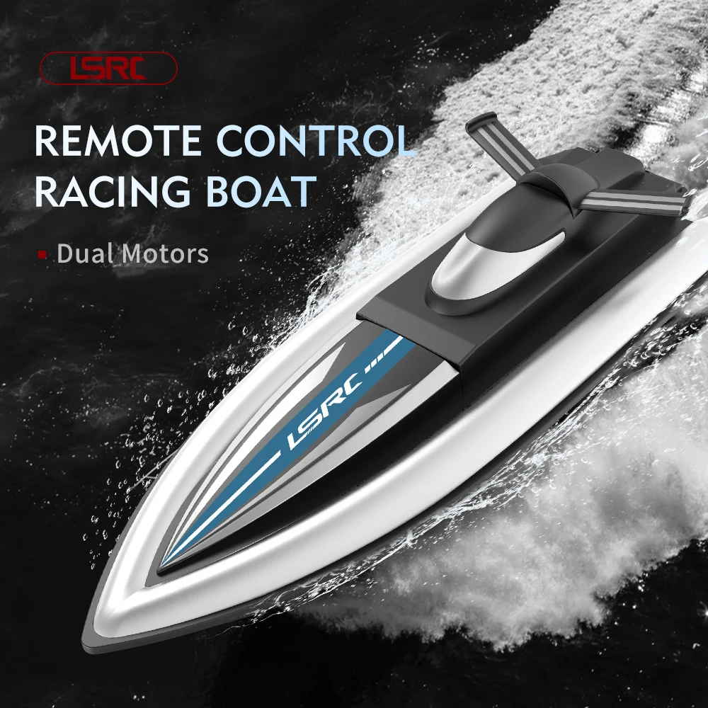 

2.4G LSRC-B8 RC High Speed Racing Boat Waterproof Rechargeable Model Electric Radio Remote Control Speedboat Gifts Toys for boys