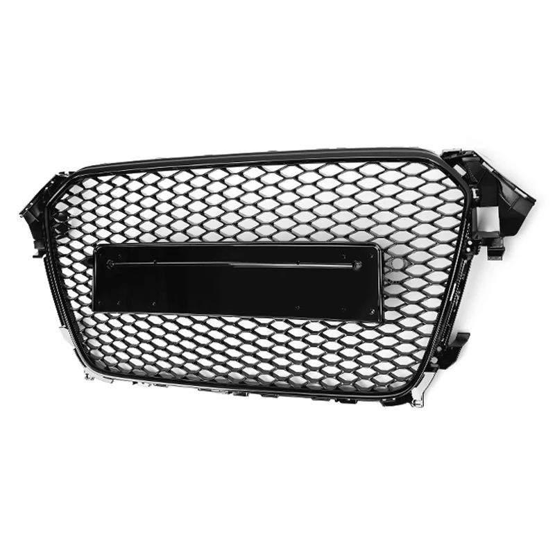 

Передняя Спортивная Шестигранная сетчатая решетка с сотовой блендой глянцевый черный для Audi RS4 Style A4/S4 B8.5 2013 2014 2015 2016 автомобильные аксессуа...