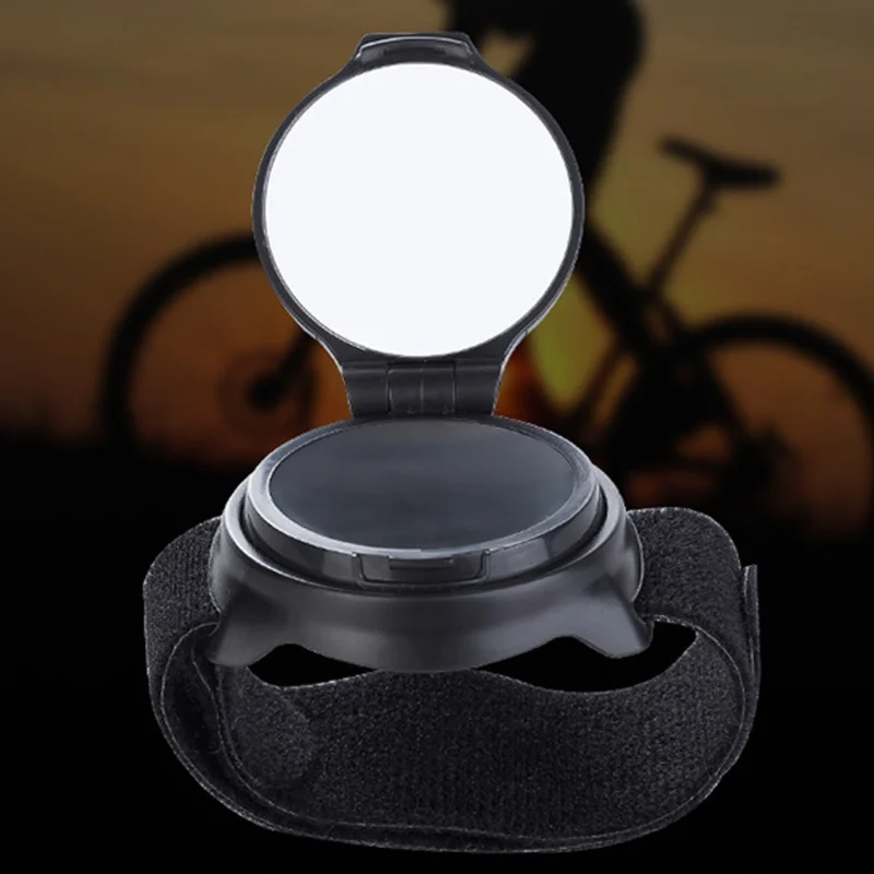 

360 Degree Adjustable Bike Rearview Mirror Wristband Rear View Mirror Arm Wear Collapsible Handlebar Safety Bike Mirror