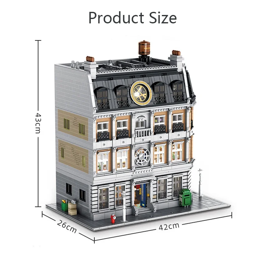 Наборы зданий дома Sanctum Sanctorum Movie MOC с видом на улицу города 613001 Модель модульных