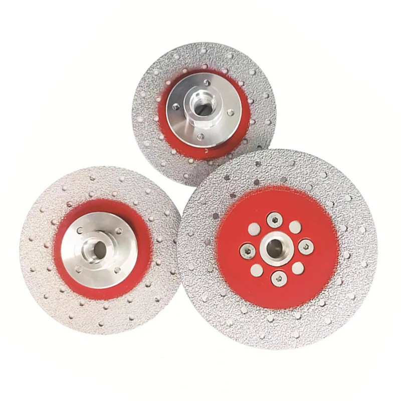 100/115/125mm M14 Flange Vacuum Brazed Double Side Diamond Cutting And Grinding Disc Stone Marble Granite Ceramic Tile Saw Blade
