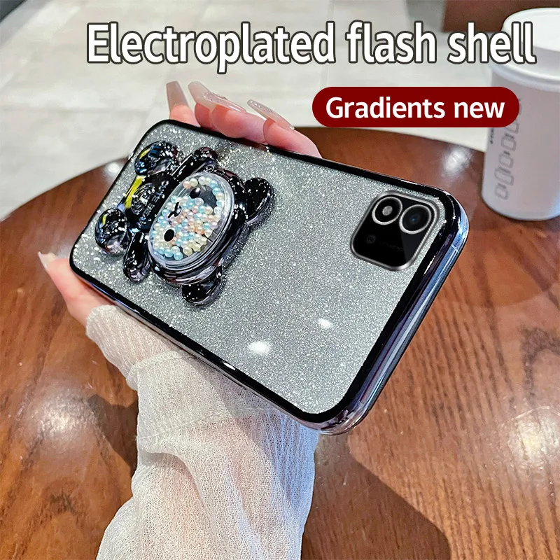 Для Realme C11 2021 чехол мягкий силиконовый Блестящий ударопрочный гальванический из