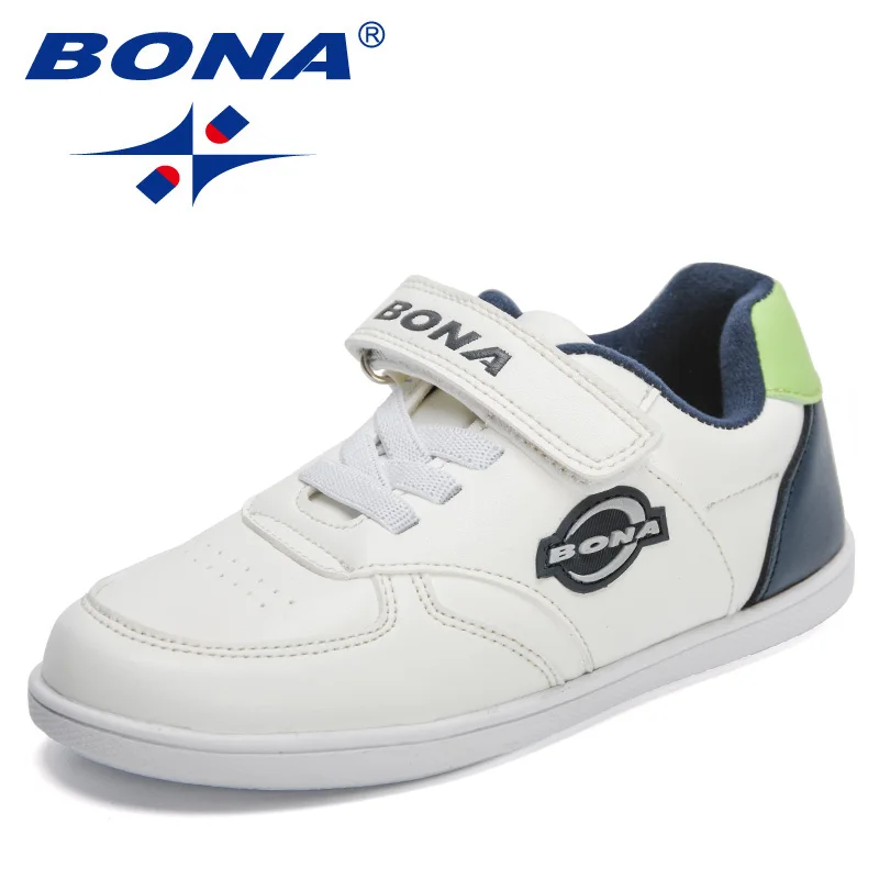 BONA 2022 New Designers Running Shoes Children Casual Sneakers Child Trainers Black White Jogging Walking Shoes Kids Footwear