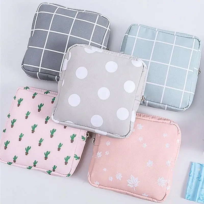

Cute Women's Small Cosmetic Bag Travel Mini Sanitary Napkin Storage Bag Coin Money Card Lipstick Storage Bag Wallet Bag Outdoor