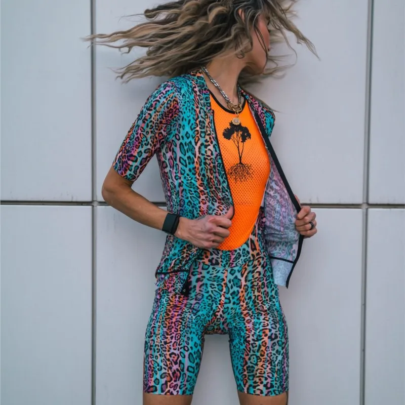 

LOVE THE Pain ELECTRIC KAT Cycling Jersey Maillot Woman Summer Ciclismo Bicycle Clothing Uniforme Bicicleta Culotte Bib Shorts
