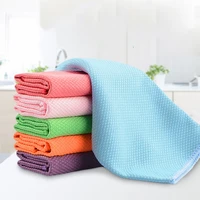 kitchen cleaning towel anti grease wiping rags absorbable fish scale wipe cloth glass window dish absorbent cleaning cloth 3040