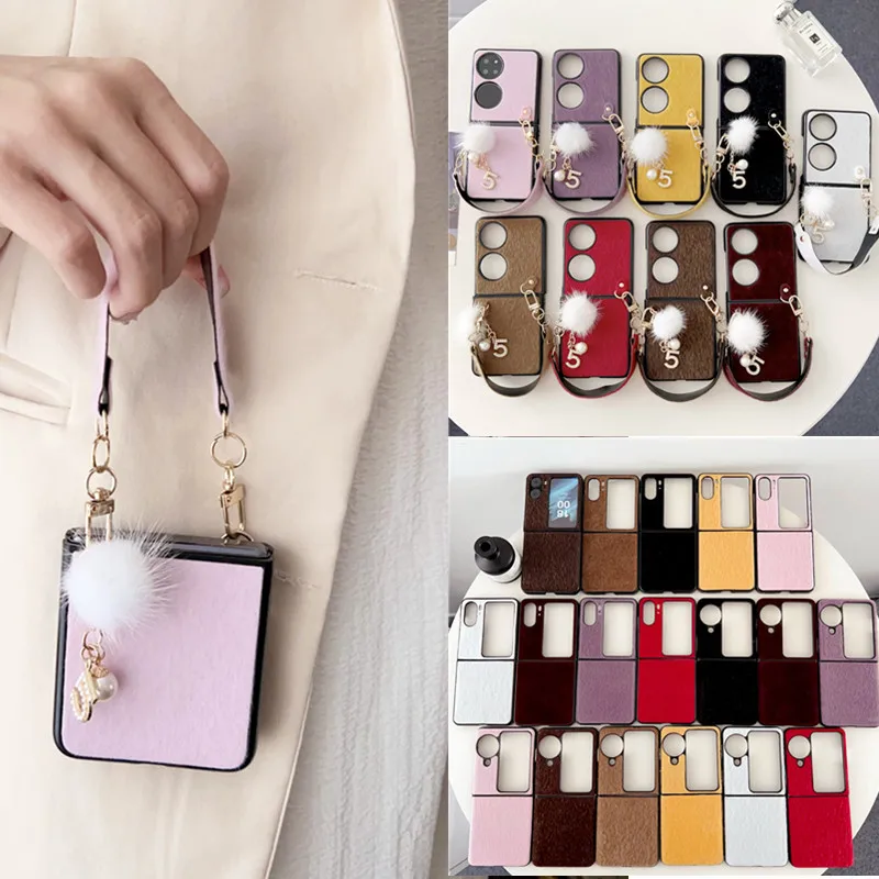 Модный милый плюшевый чехол для телефона с браслетом сделай сам OPPO Find N2